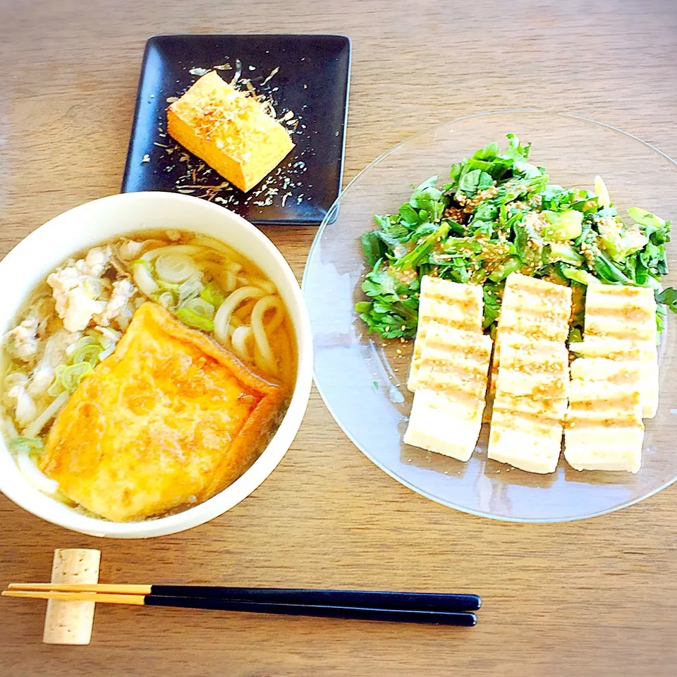 きつねうどん♪豆腐サラダ♪|zfttさん