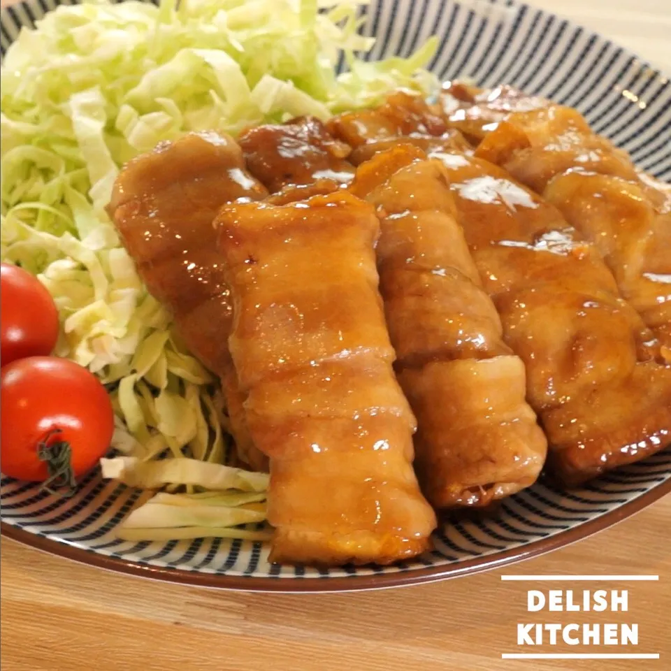 【動画】豚厚焼き巻き #delishkitchentv|DELISH KITCHENさん