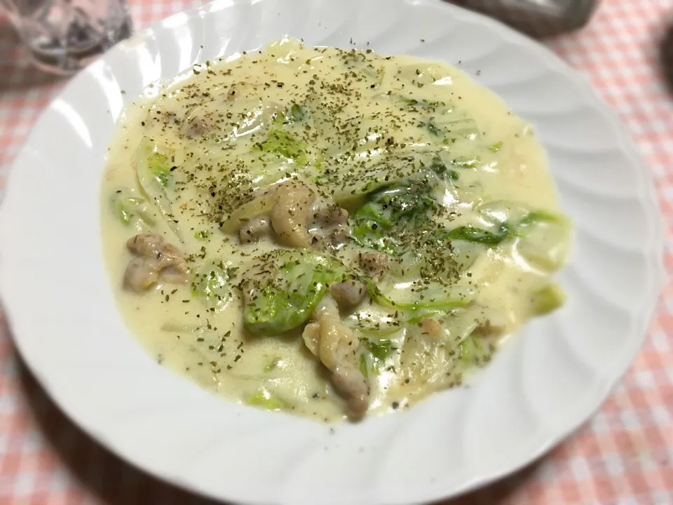 白菜と鶏肉のクリーム煮|リーネ@料理修行中さん