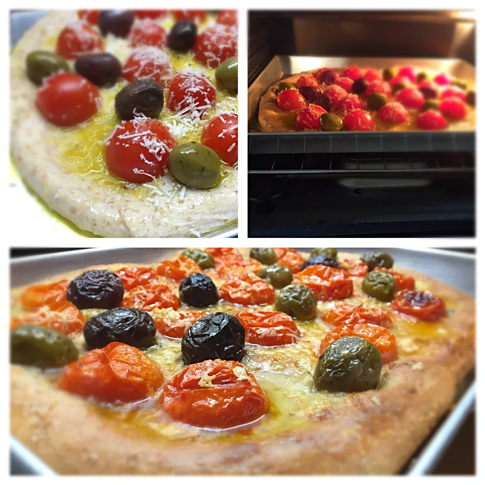 Cherry tomatoes and olives focaccia|laura giardinaさん