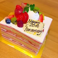 結婚記念日おめでとうケーキ|みなってぃさん