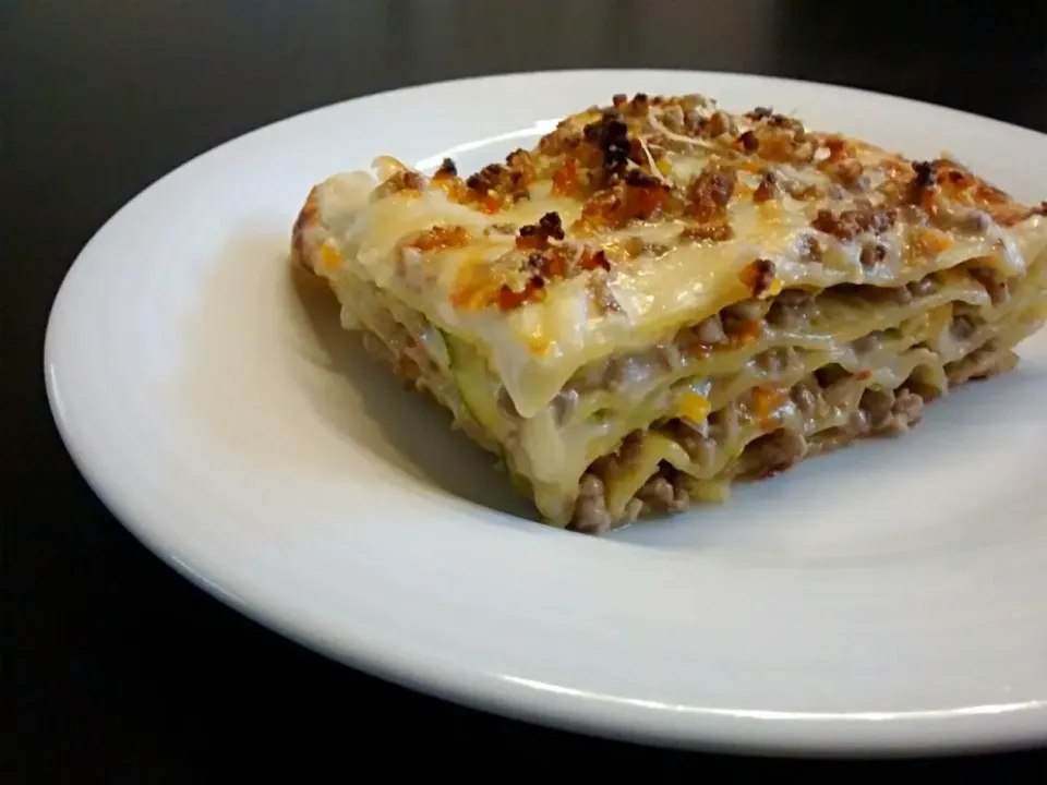 Lasagne al ragù bianco e zucchine  (ズッキーニと白いラグーのラザニア)|小鍋 (pentolina)さん