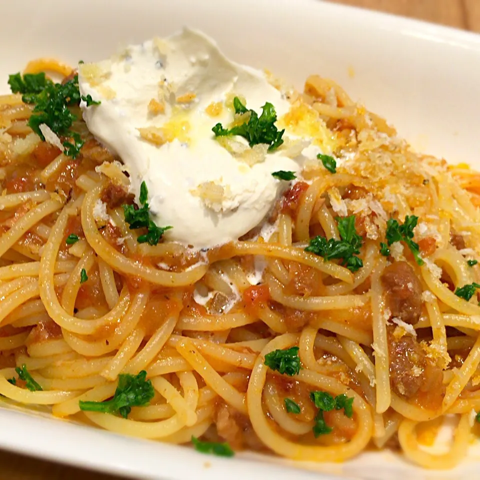 熟成肉の煮込みソースのスパゲティ|Cnoさん