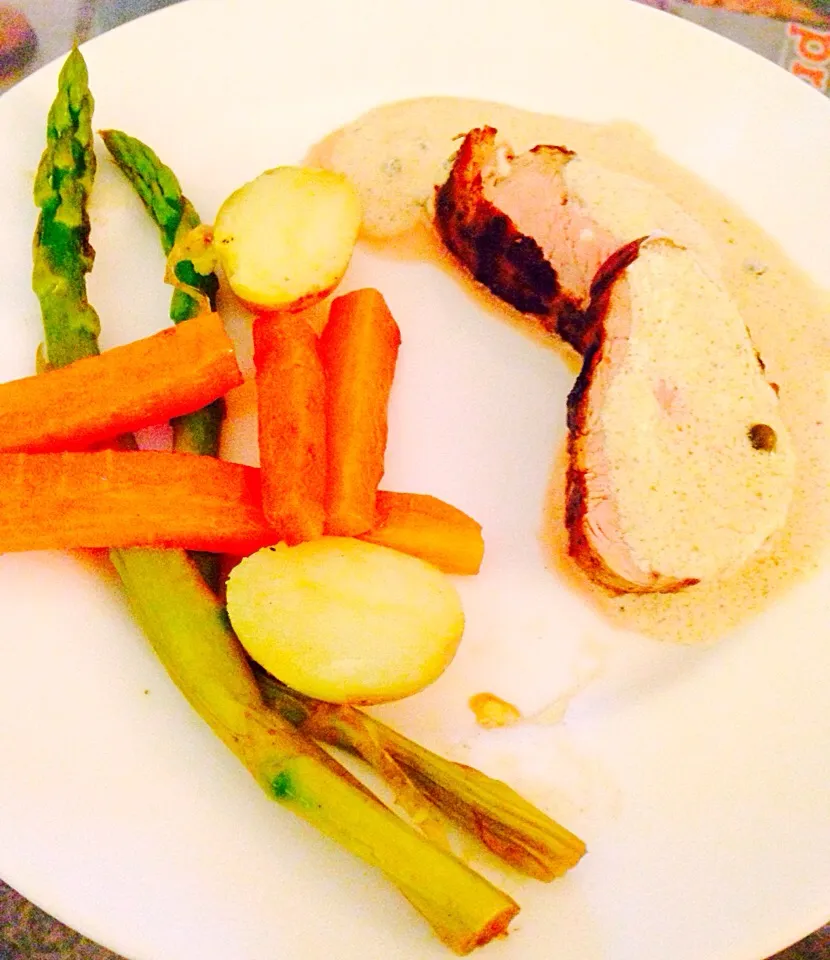 Solo Mio with garden vegetables and pepper sauce|Juliaさん