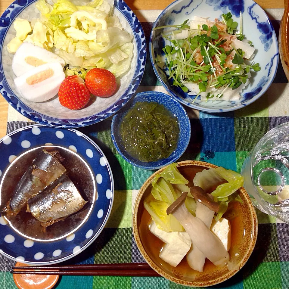 イワシの煮付け、山芋ポン酢|shozuuさん