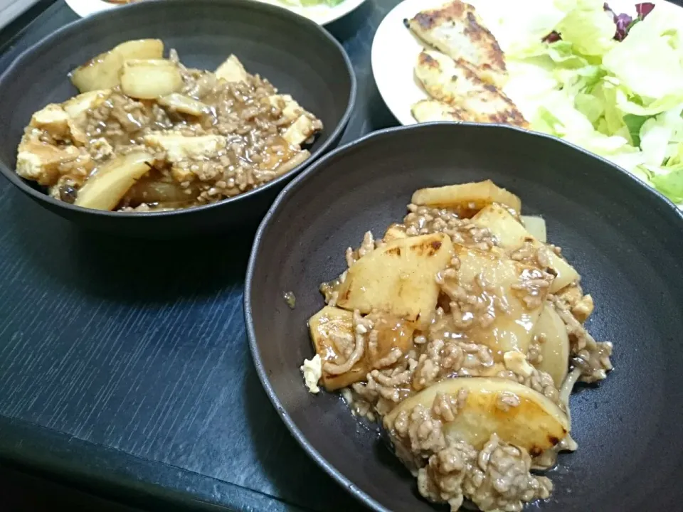 カブと挽き肉の煮物|けんけんけん(自炊１年生)さん