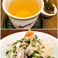ヒレ酒 / 鉄皮サラダ仕立て