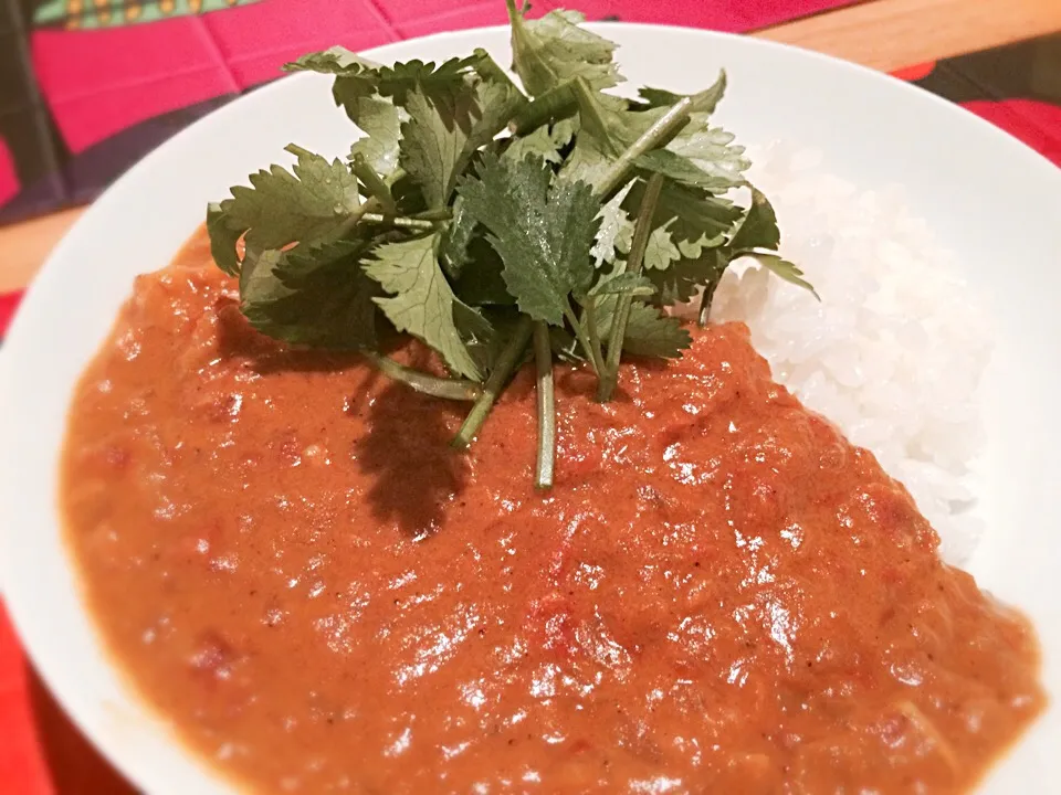 エビとココナッツのトマトカレー|にゃんきちさん