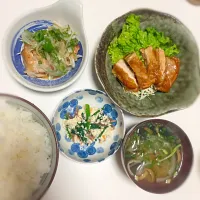 晩ごはん♡鶏二種味（照り焼き、ぽん）|ma-iさん