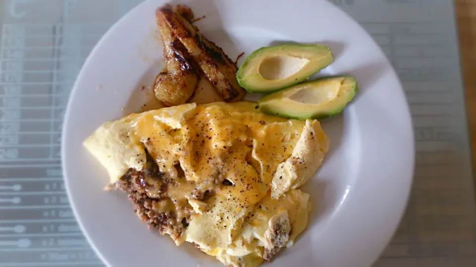 Mince and banana omelette|Barberttさん