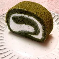 Snapdishの料理写真:抹茶のロールケーキ☆★|めいしーさん