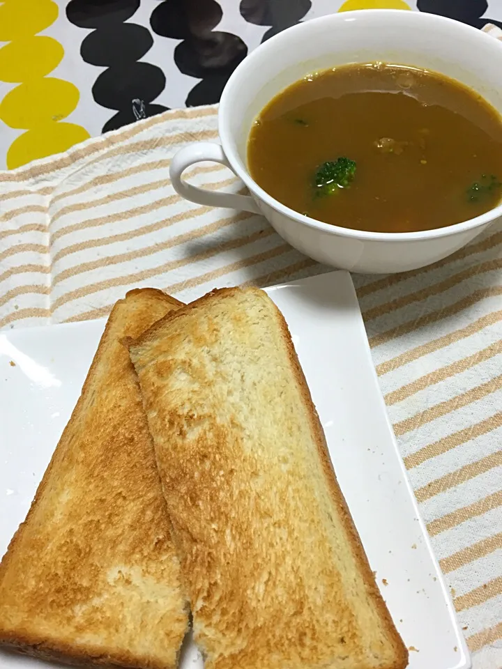 昨日の残りのカレーでスープカレー|いづみさん