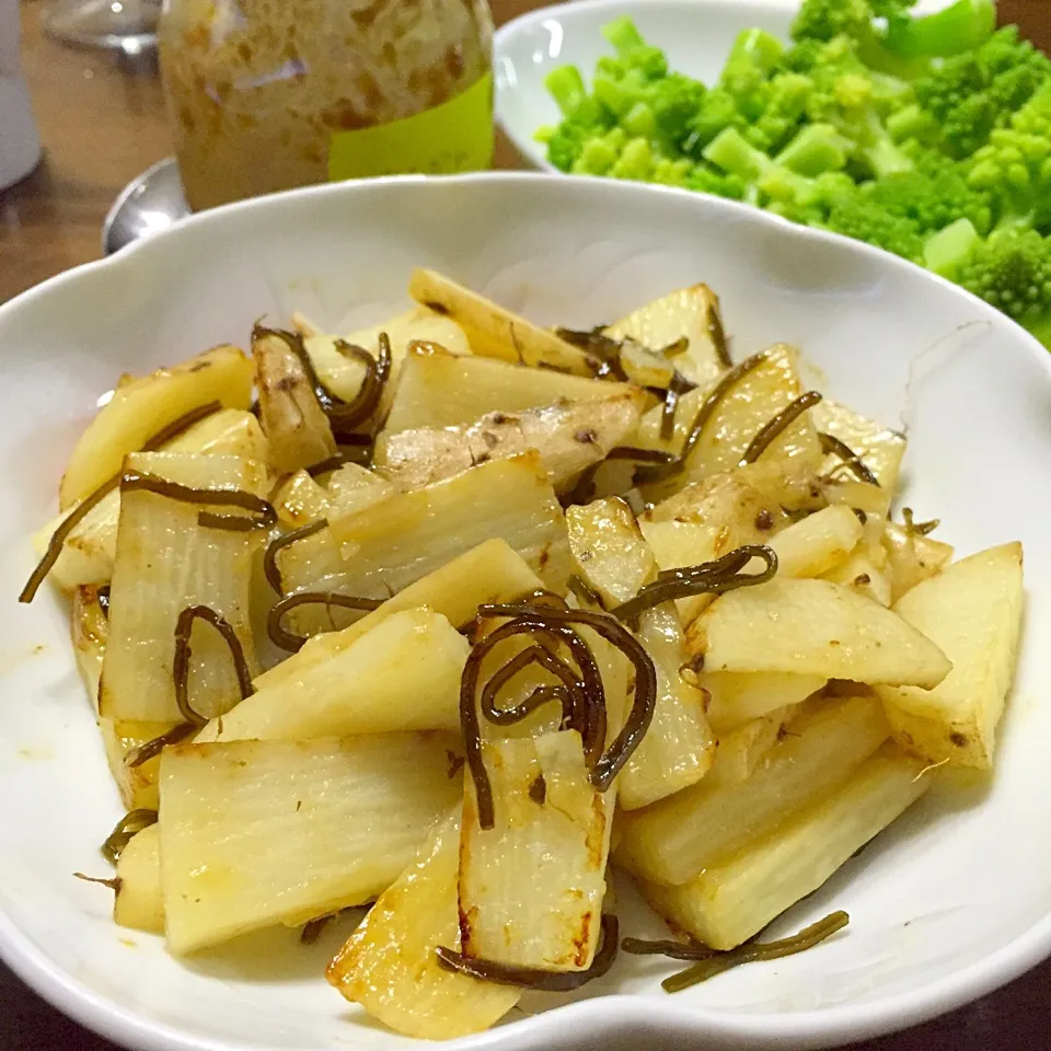 長芋の塩昆布バター焼き|よねみさん