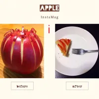 フライパンでリンゴのケーキ🍎 【Pan-baked apple cake】