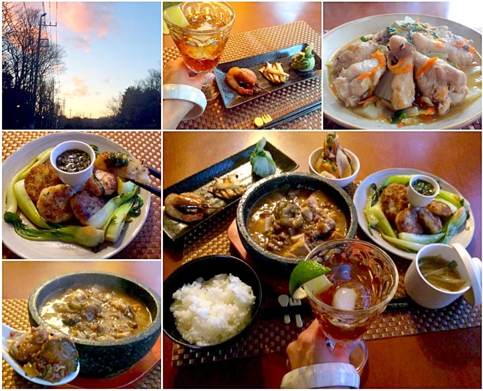 Today's Chinese Dinner🍴前菜･蘿蔔糕･炒青菜･麻婆豆腐&茄子･白飯･もやしと韮の中華ｽｰﾌﾟ|🌈Ami🍻さん