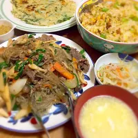 Snapdishの料理写真:チャプチェ晩御飯|rieさん