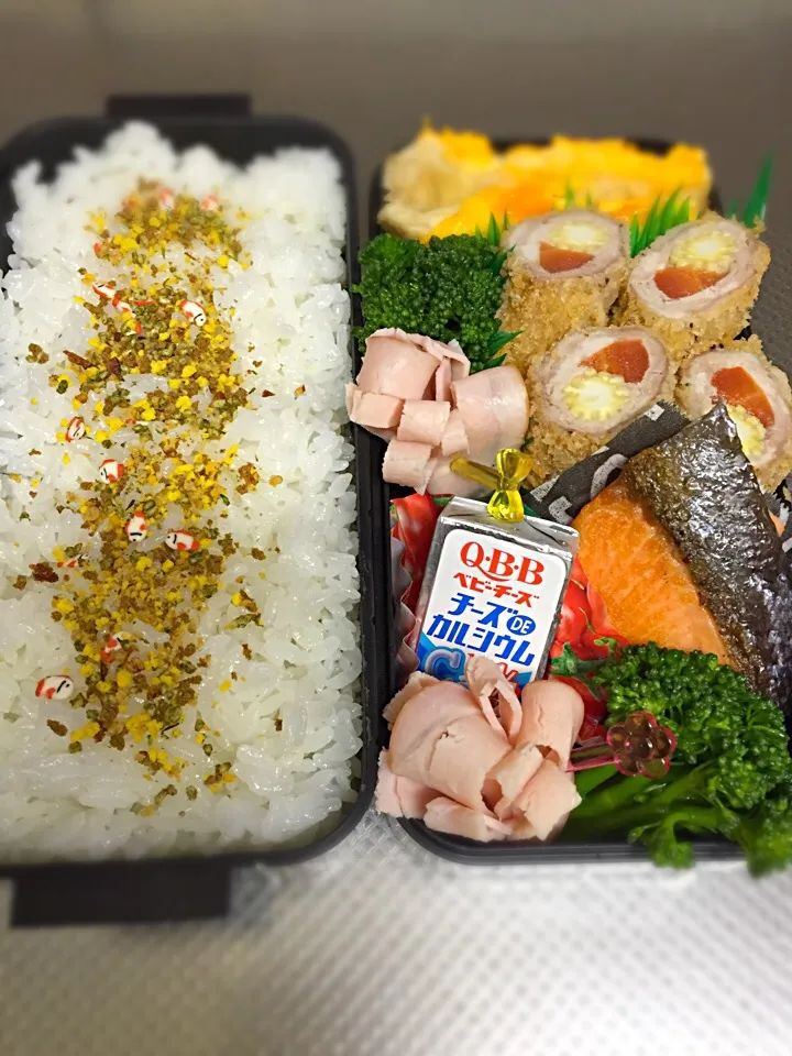 Snapdishの料理写真:高校生男子（ベビーコーン肉巻き）弁当🌽|じゅごんさん