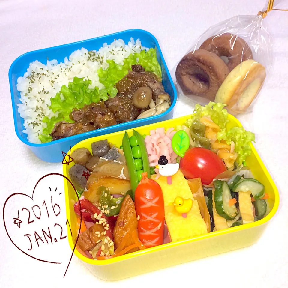 薄切り肉をステーキ風に♡娘弁当♪|こぶちゃんさん