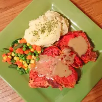 Pork Chops w/ Steak Seasoning & Sazon Blend w/ Brandy Cream Sauce , Mashed Potatoes , & Steamed Veggies ... Puerto Rican Influence|Charles Cruz Yeyeさん