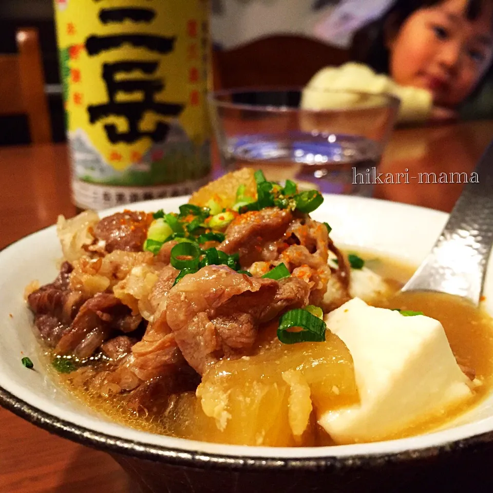 こってり味噌でお酒進んじゃう～！熱々肉豆腐😋🍶|ひかりママさん