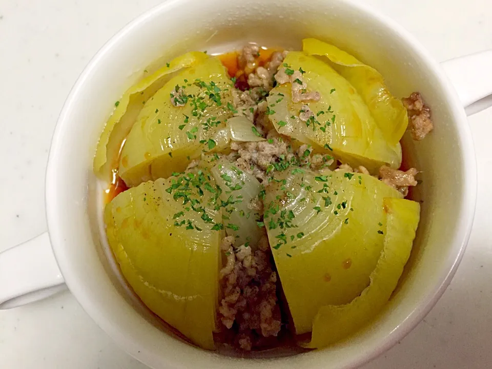 まるごと玉ねぎ肉詰め|茉莉さん