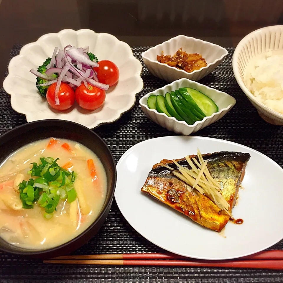 さばの味噌煮、粕汁|はらしおりさん