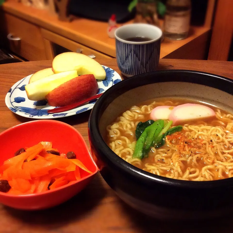 サッポロ一番袋麺で ほぼ具ナシみそラーメン 2016.1.20|キラ姫さん