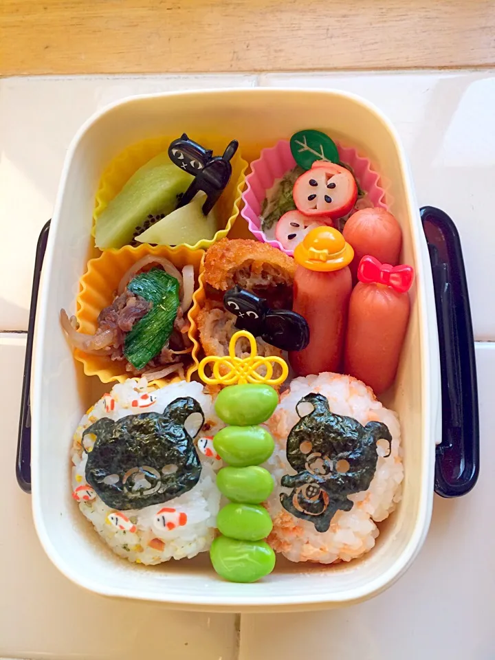 リラックマ海苔弁当(´◡`๑)５歳児用♡|cotocotoさん