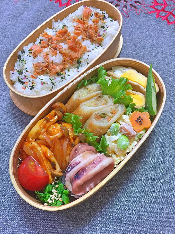 Snapdishの料理写真:高校生息子のお弁当 ♪|キラりんさん