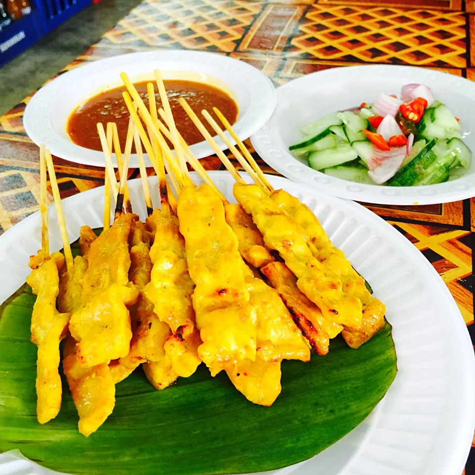 Phuket old town street food ! Bbq pork stick|Li Chinさん