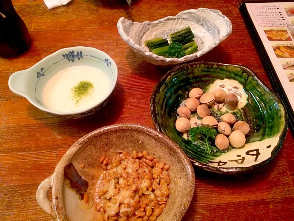 魚魚亭、とろろ、納豆、焼き銀杏
野沢菜|ちゃこさん