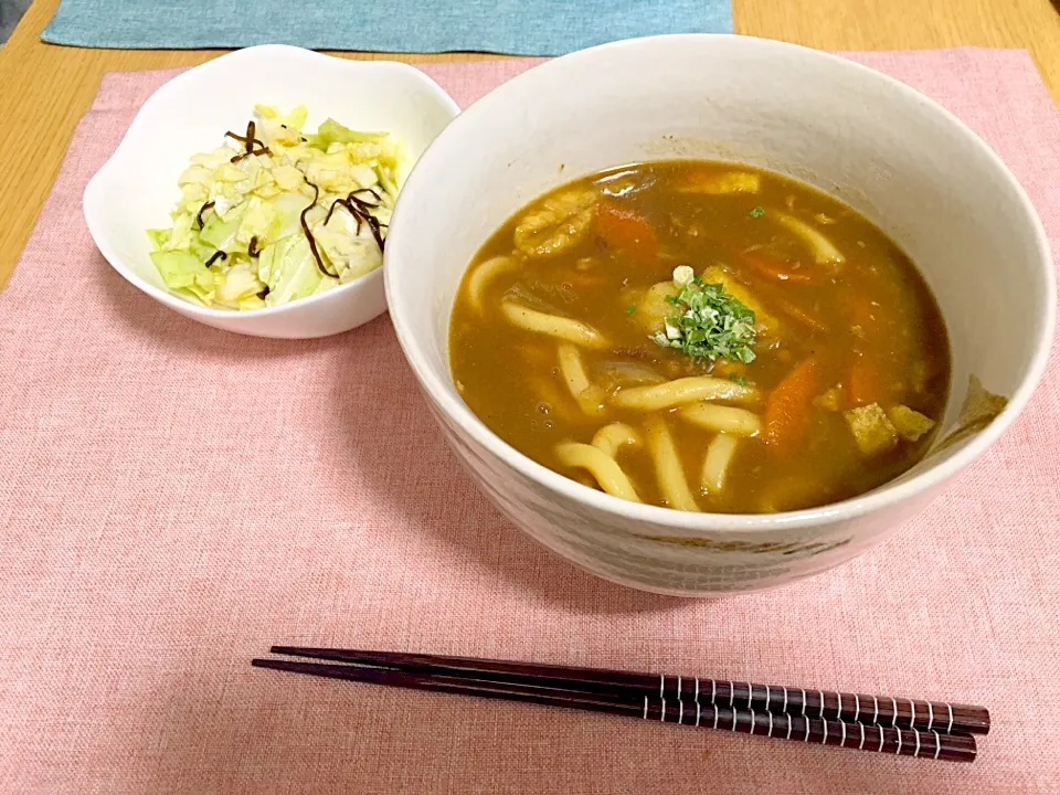 カレーうどん/きゃべ塩昆布|ゆりかさん