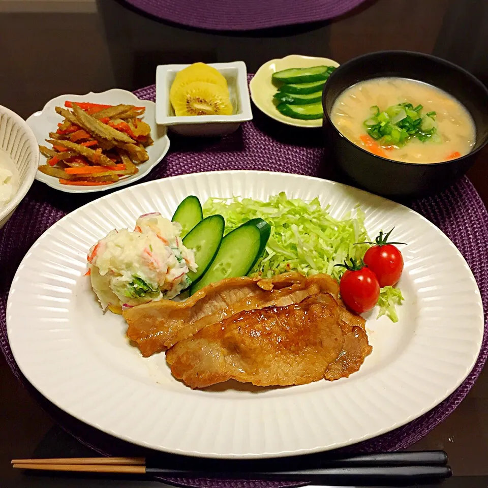 豚のしょうが焼き定食|はらしおりさん