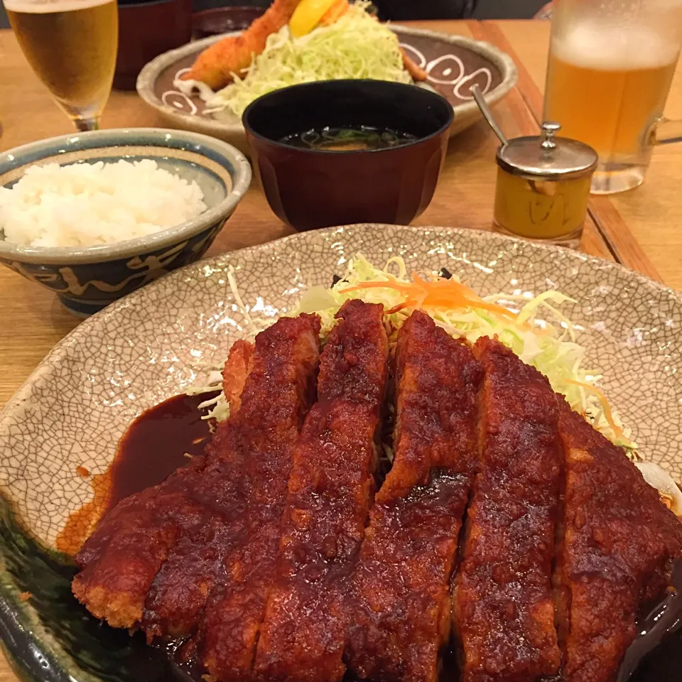 Snapdishの料理写真:極上リブとんかつ定食٩(๑❛ʚ❛๑)۶|Hironobuさん