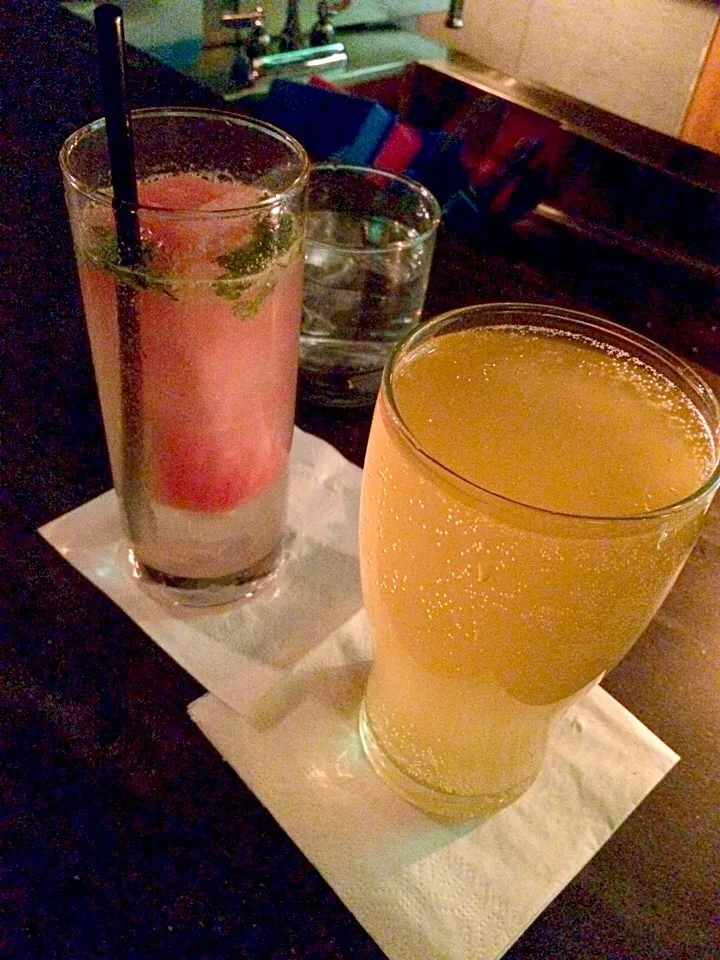 Vodka, lime juice and watermelon ice cubes along with hard cider. Welcome to BUTTER MIDTOWN|Morcone Girlsさん