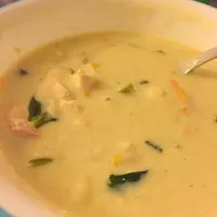 Snapdishの料理写真:Chicken and Gnocchi Spinach soup|Leensey Benavidesさん