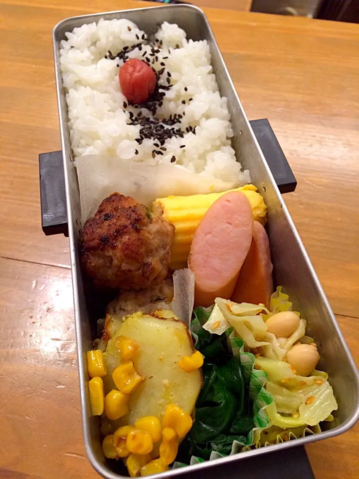 Snapdishの料理写真:1/20 旦那さん弁当🌸|くーまんもんさん