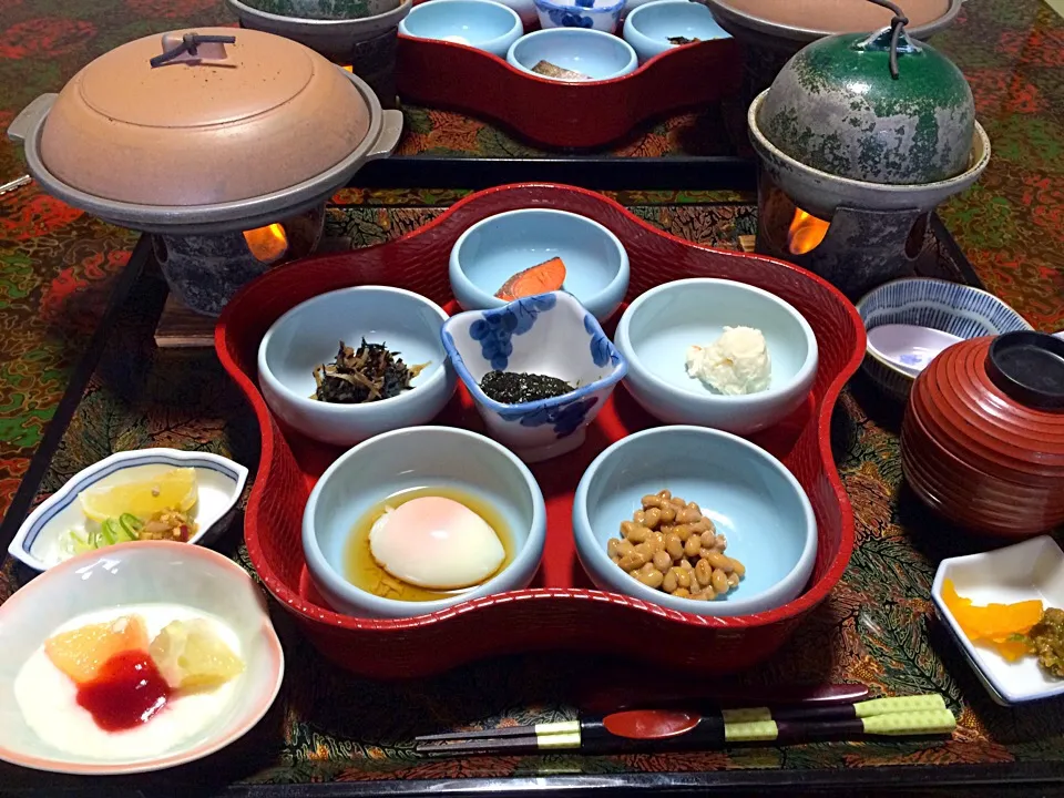 Snapdishの料理写真:かみのやま温泉 有馬館の朝食|ゆめおさん