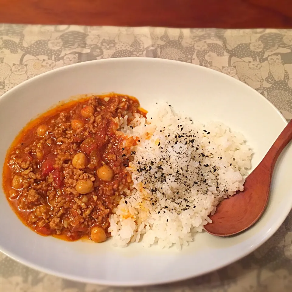 ひよこ豆と挽肉のトマトカレー|美穂さん