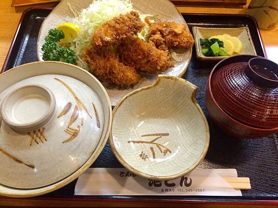 カキフライ定食@池とん|こいちゃんの夫さん