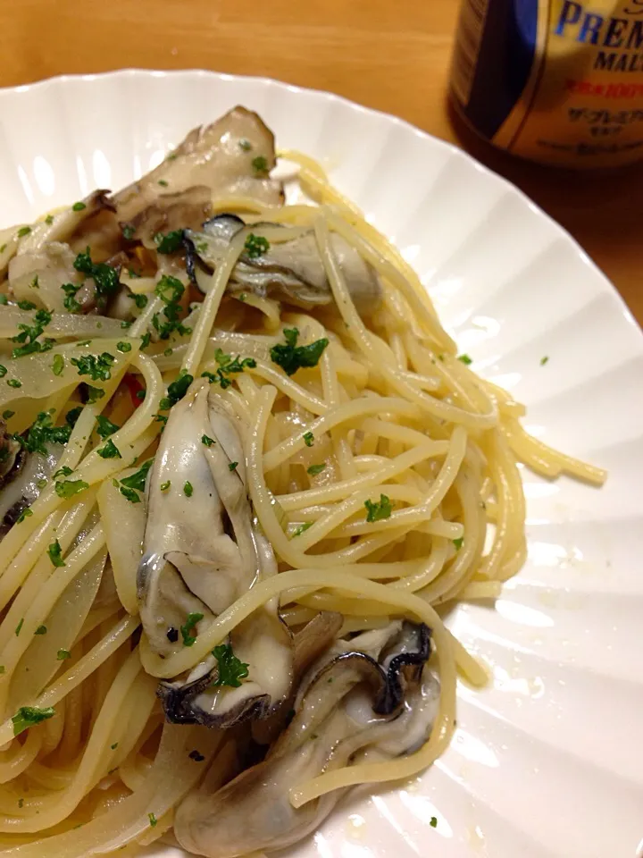 牡蠣と舞茸でパスタ|Yu Yu mamaさん
