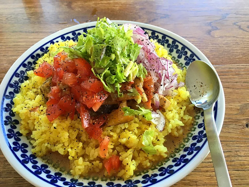 茄子と安納芋のスパイシーチキンミルクカレー|jamchainさん