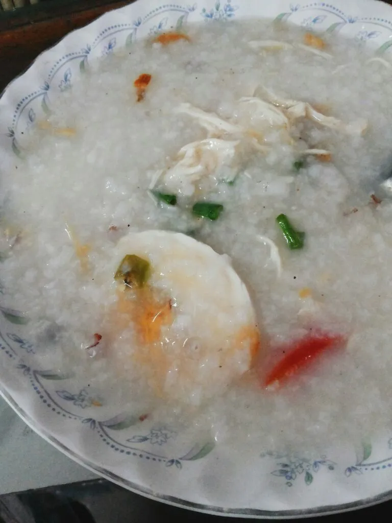 โจ๊กไก่+ ยำไข่เค็ม|cherrypastellさん