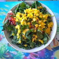 Snapdishの料理写真:Although this looks like a salad it is actually a super loaded baked potato and bean! #vegan #potatoes #fatfree #801010 #hclf #dinner|veganadianさん