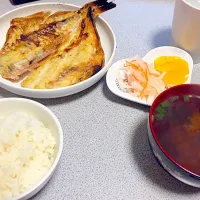 Snapdishの料理写真:焼き魚とたくわんとおなます|はっち∞さん