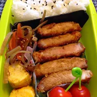 Snapdishの料理写真:とんかつ弁当！|kaori.kさん