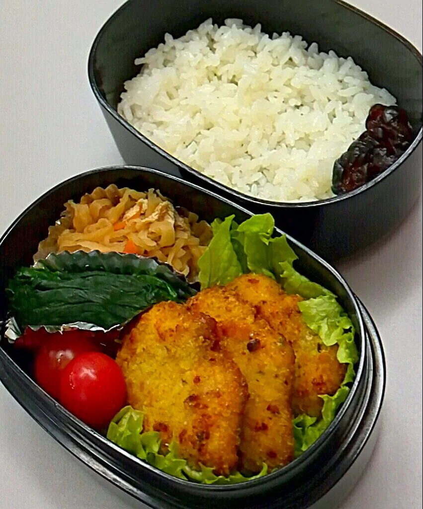 1月25日のサラメシは鶏のカレー風味パン粉焼きです^_^|ニッパーさん