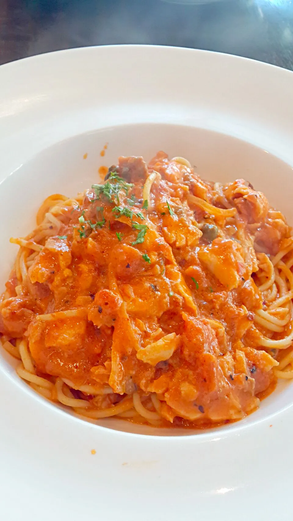 Smoked salmon spaghetti|Eva LiHwa Wongさん