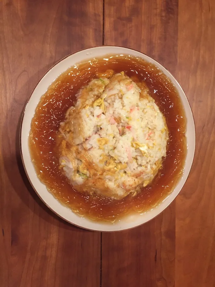 春雨あんかけチャーハン|たかさんさん