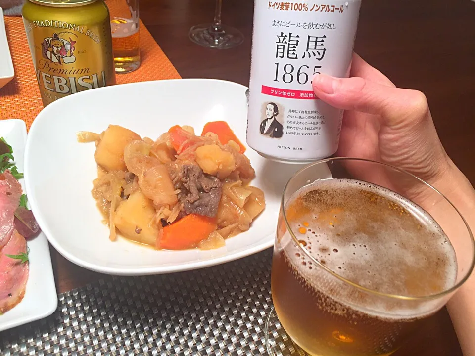 無水 肉じゃが、と、ノンアルビール|Tomomi Booさん